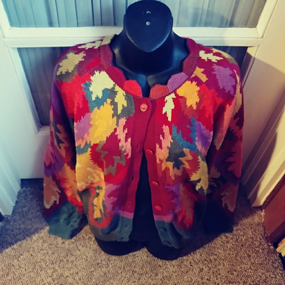 Christine Foley Leaflet Button Sweater